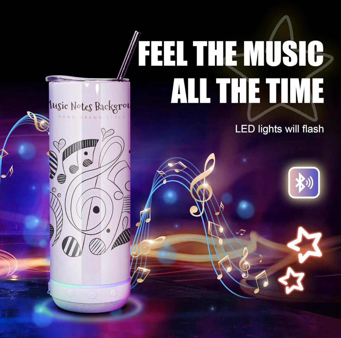 🌸 LED Bluetooth Tumblers