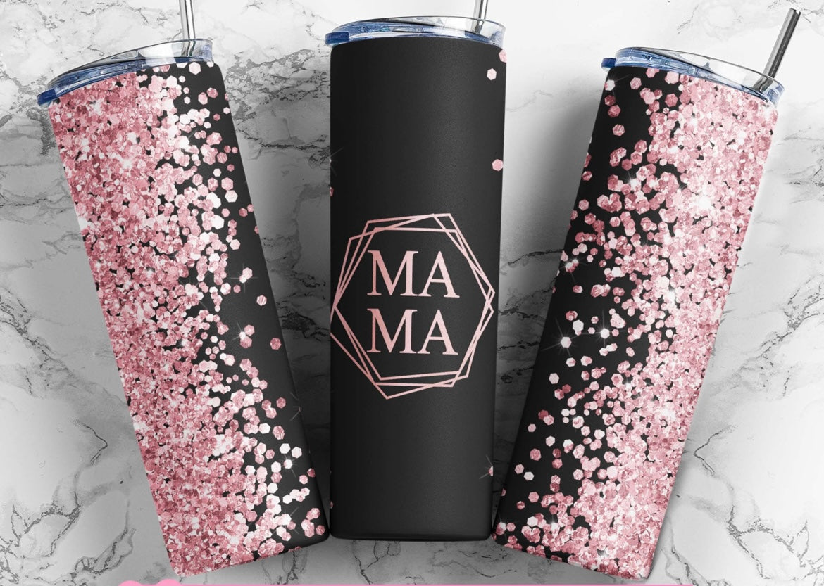 🌸Glitter MaMa Tumbler