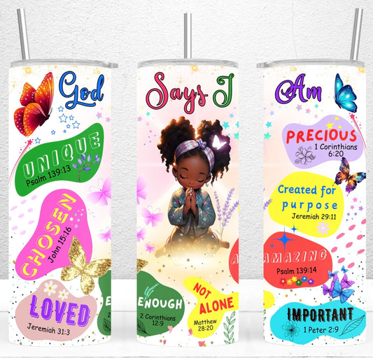 🌸God Says Children Tumbler