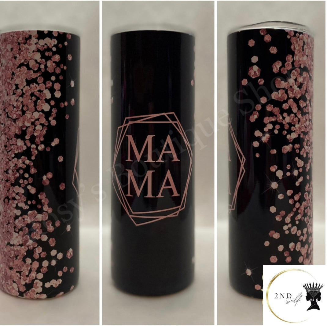 🌸Glitter MaMa Tumbler