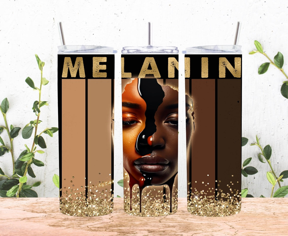 🌸Melanin Gold Tumbler