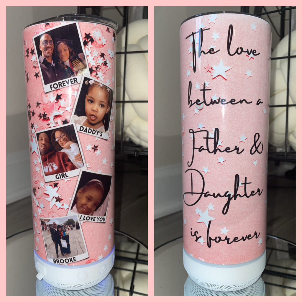 🌸Personalize A Father & Daughter Bluetooth Tumbler