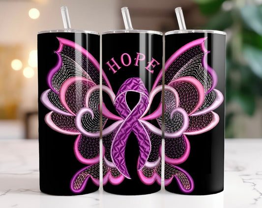 🌸Hope Butterfly Tumbler