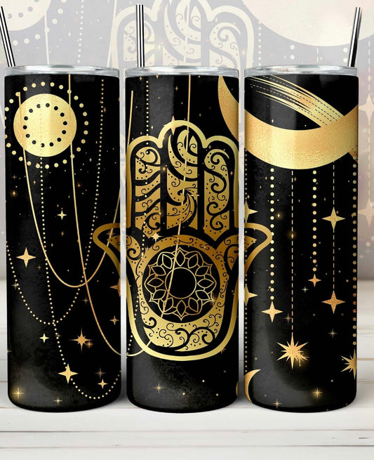 🌸Celestial Hamsa Tumbler