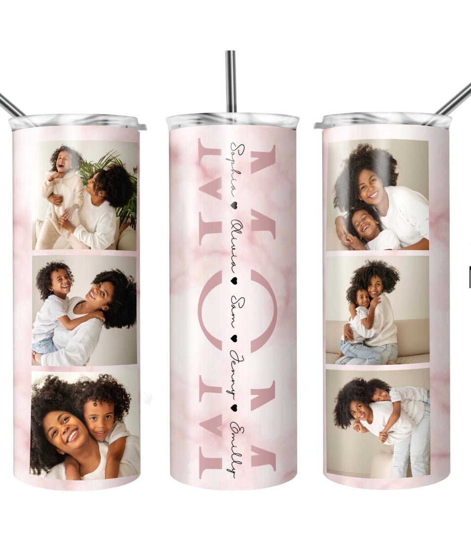 🌸Personalize A Mom Collage Tumbler