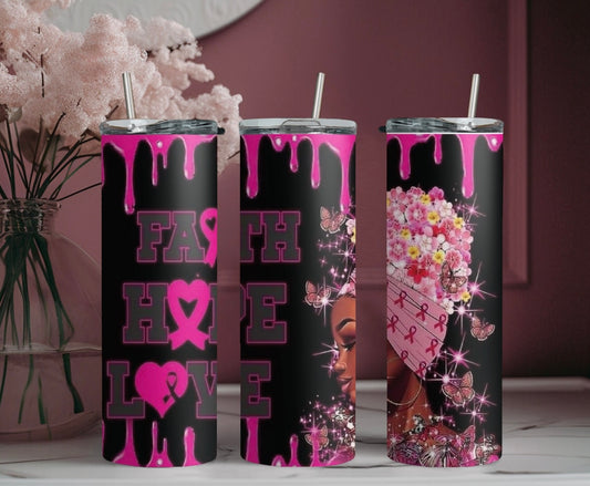 🌸Breast Cancer Awareness Tumbler